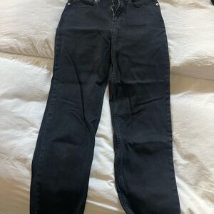 Everlane High-Rise Straight Jeans — Black